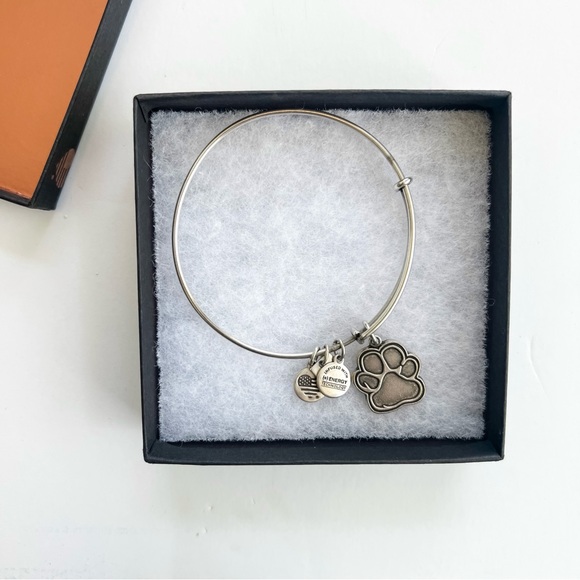 ALEX AND ANI Paw Charm Bangle Bracelet - Picture 1 of 3